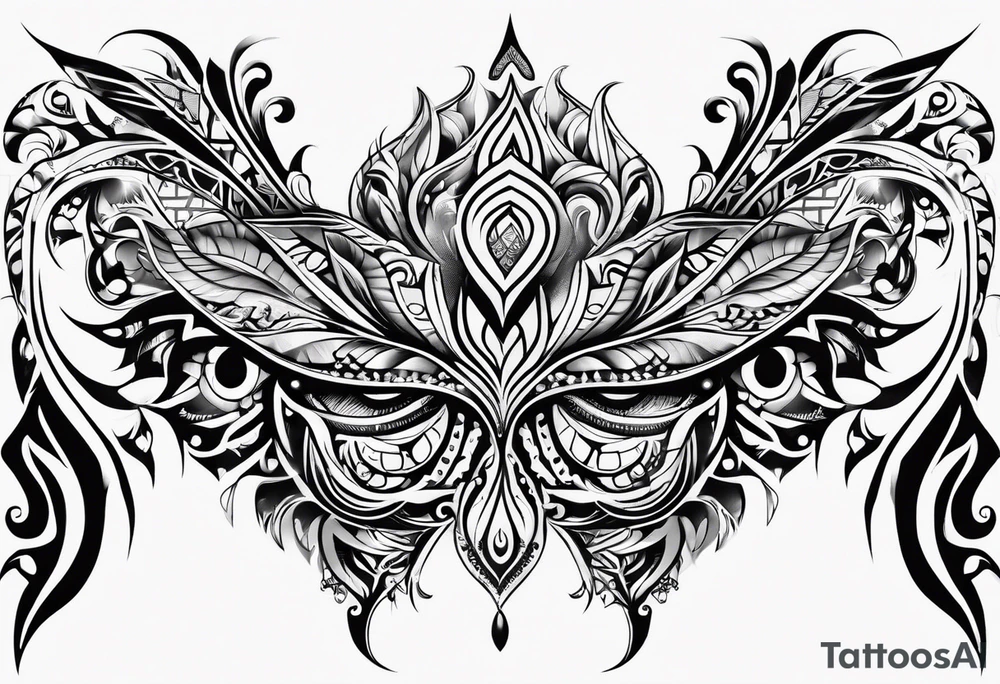 Full arm tribal tattoo idea