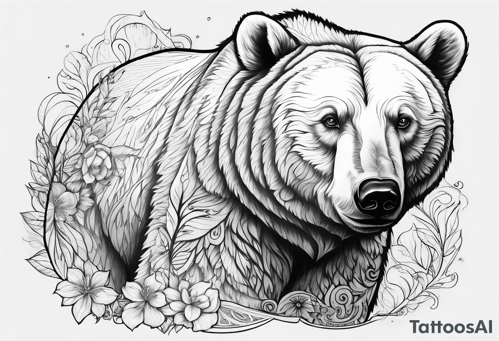 white bear tattoo idea