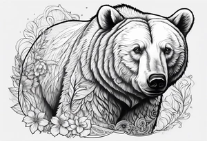 white bear tattoo idea