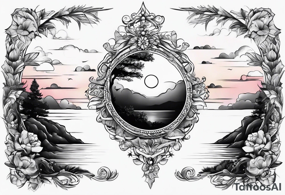 XXII VI MMXXI with a sunset tattoo idea