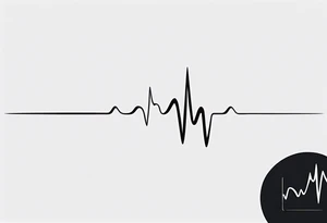 heartbeat waveform tattoo idea