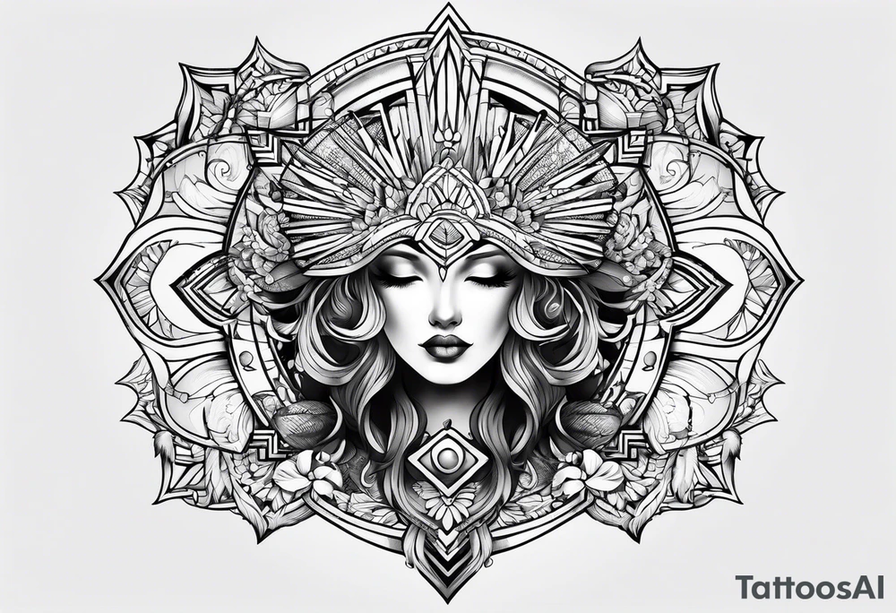 Light rays tattoo idea