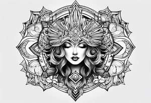 Light rays tattoo idea