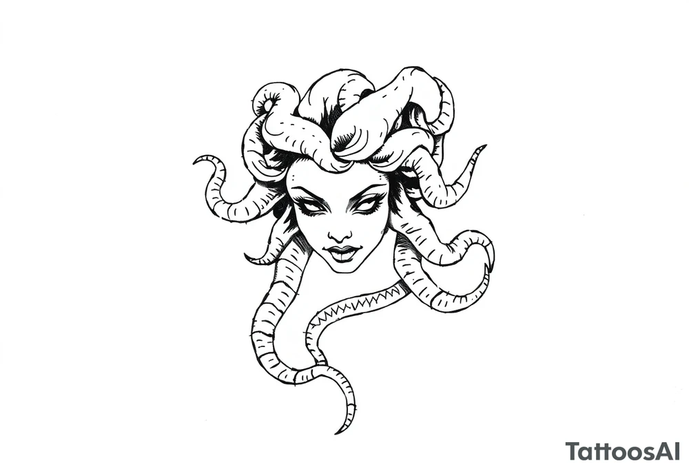 Small Medusa tattoo idea