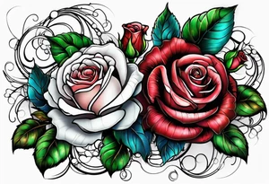 Blend roses and robotic circuitry for an arm sleeve tattoo idea