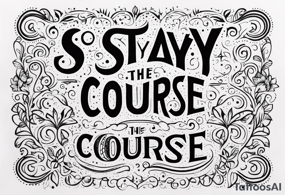 Stay the course tattoo idea