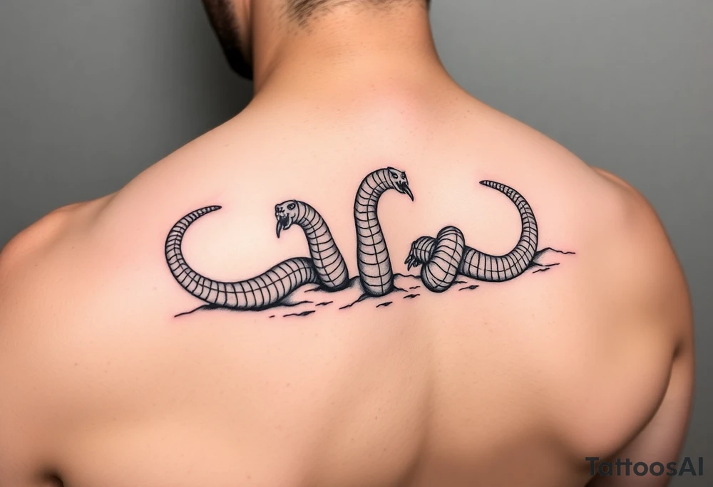 realistic dune themed tattoo sandworms tattoo idea