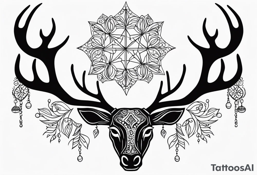 Reindeer antlers tattoo idea