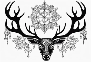 Reindeer antlers tattoo idea