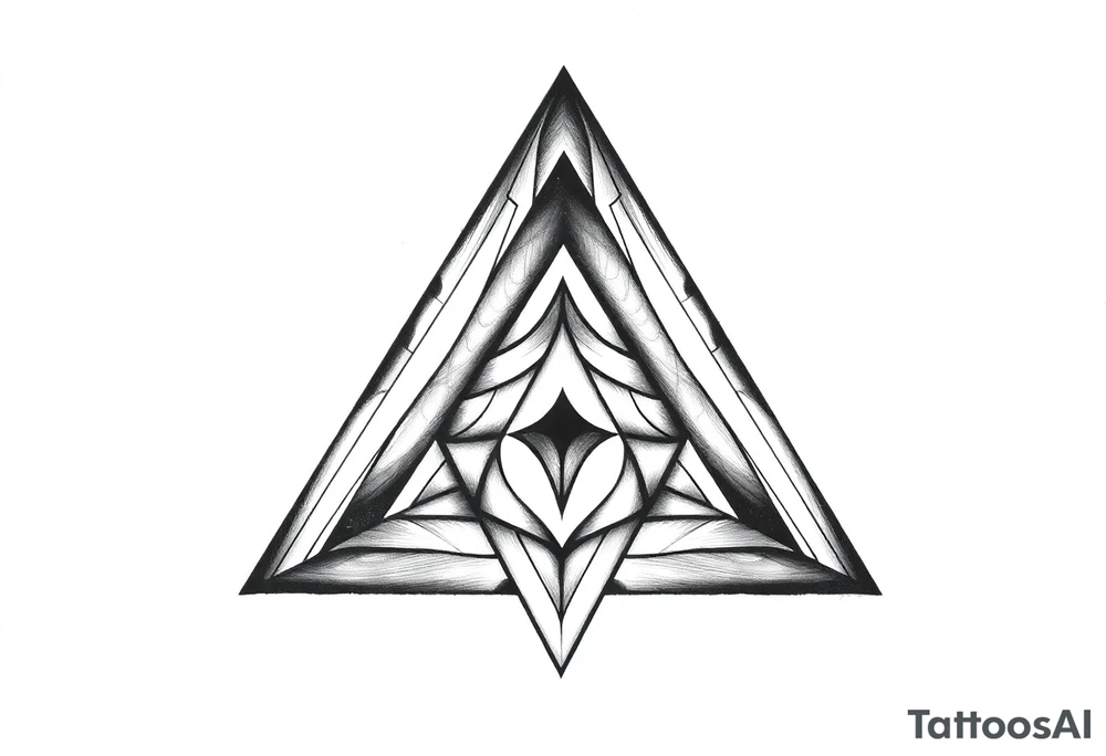 I want three triangles that overlap each other. Spirit mind and body tattoo idea