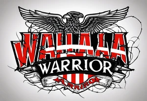 Wounded warrior valhalla barb wire prison tattoo idea