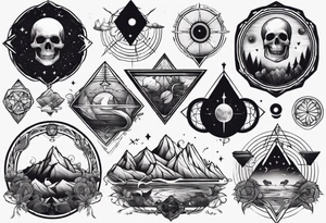 it is included 
humen life cycle from birth death cycle tattoo idea