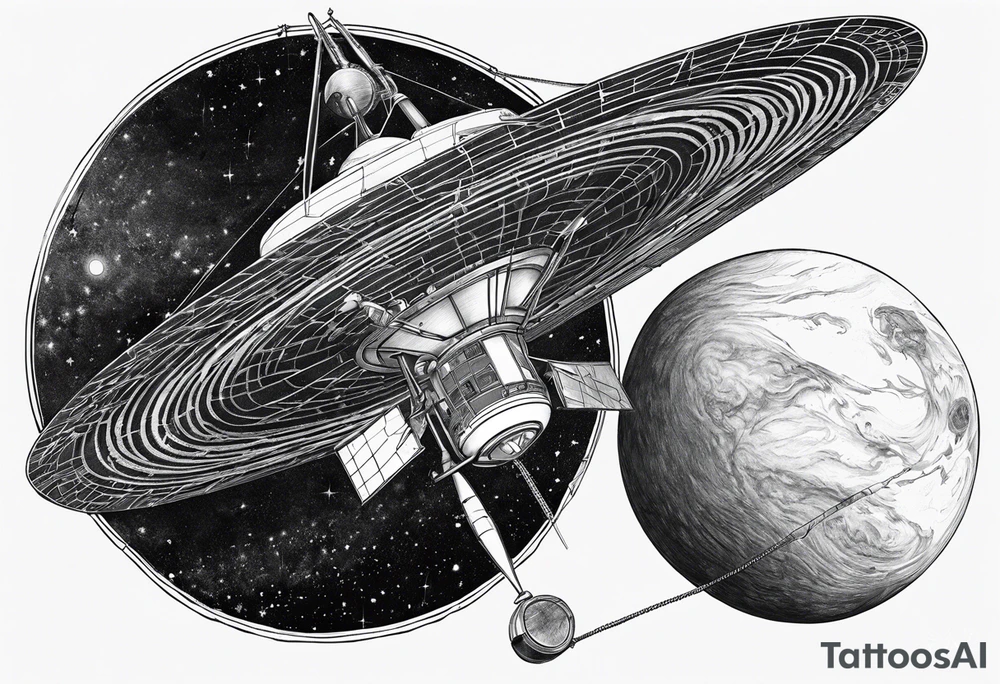 NASAs Voyager 1 spacecraft tattoo idea