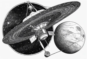 NASAs Voyager 1 spacecraft tattoo idea