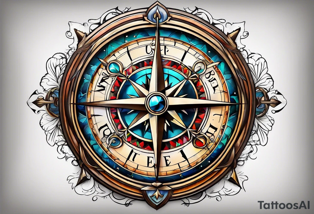Ohio compass tattoo idea