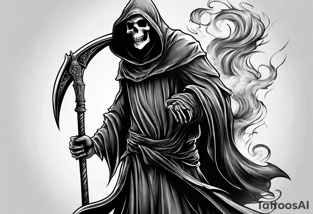 GRIM REAPER
WITH SMOKE tattoo idea