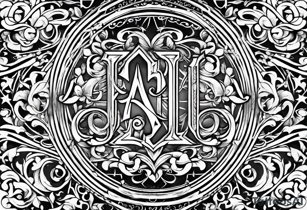 Overlapping Letters - ACCGH tattoo idea