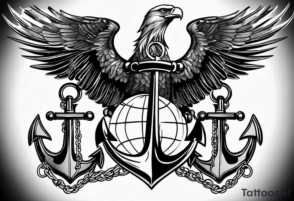 Eagle,globe, and anchor tattoo idea