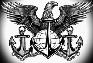 Eagle,globe, and anchor tattoo idea