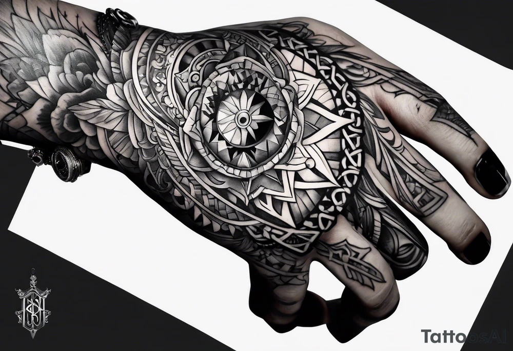Art from dishonored game 
bracelet hand tattoo idea
