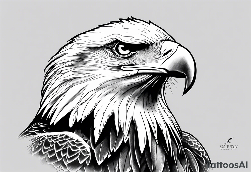 Eagle fly tattoo idea