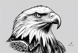 Eagle fly tattoo idea