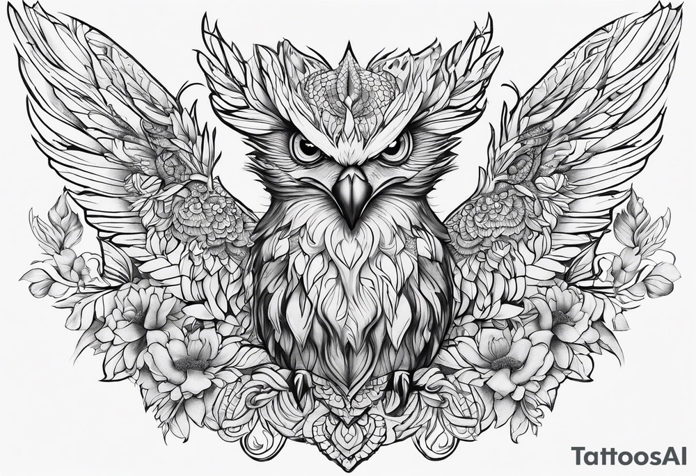 Fênix tattoo idea