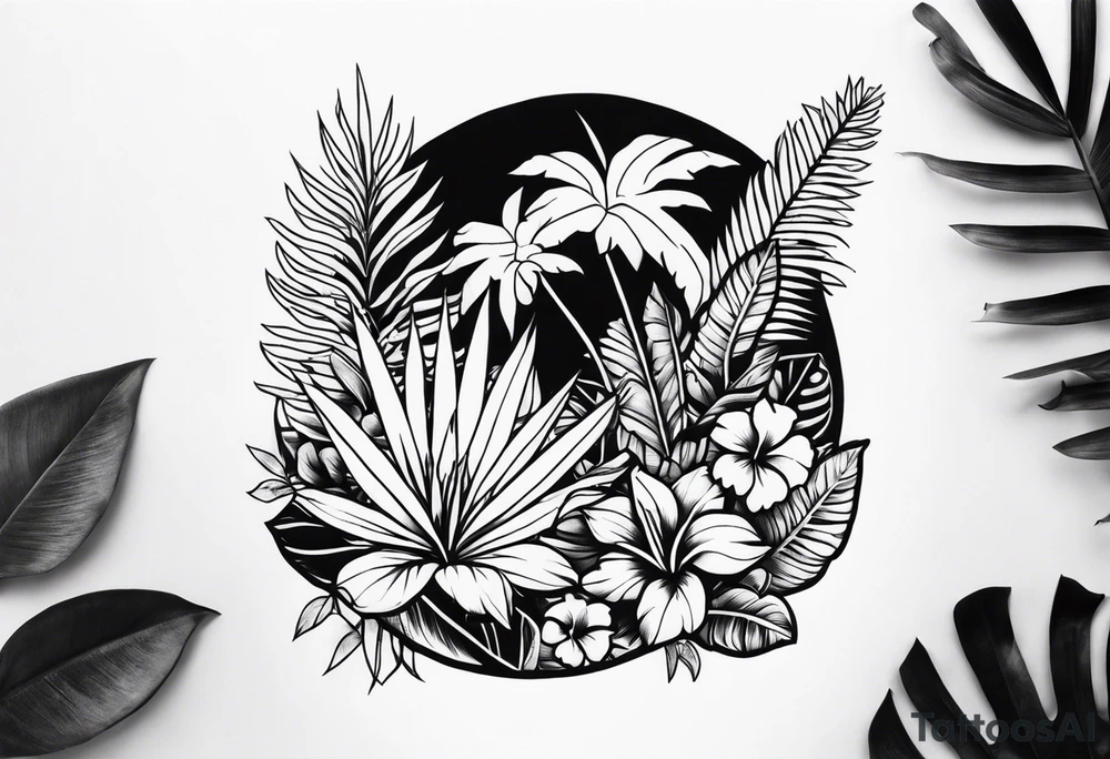 Tropical tattoo idea