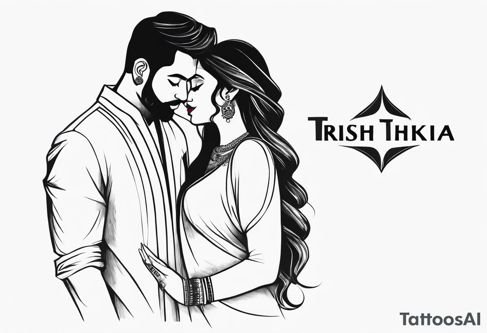 Couple name RISHI & THRISHIKA tattoo idea