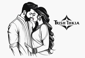 Couple name RISHI & THRISHIKA tattoo idea