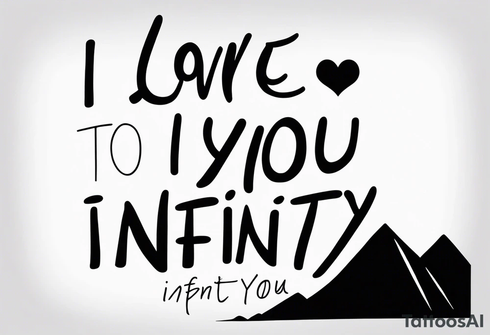 I love you to infinity and beyond beat you tattoo idea
