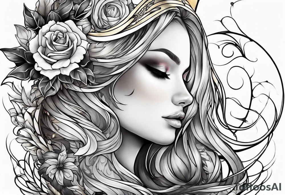 Side neck tattoo idea