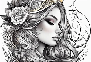Side neck tattoo idea