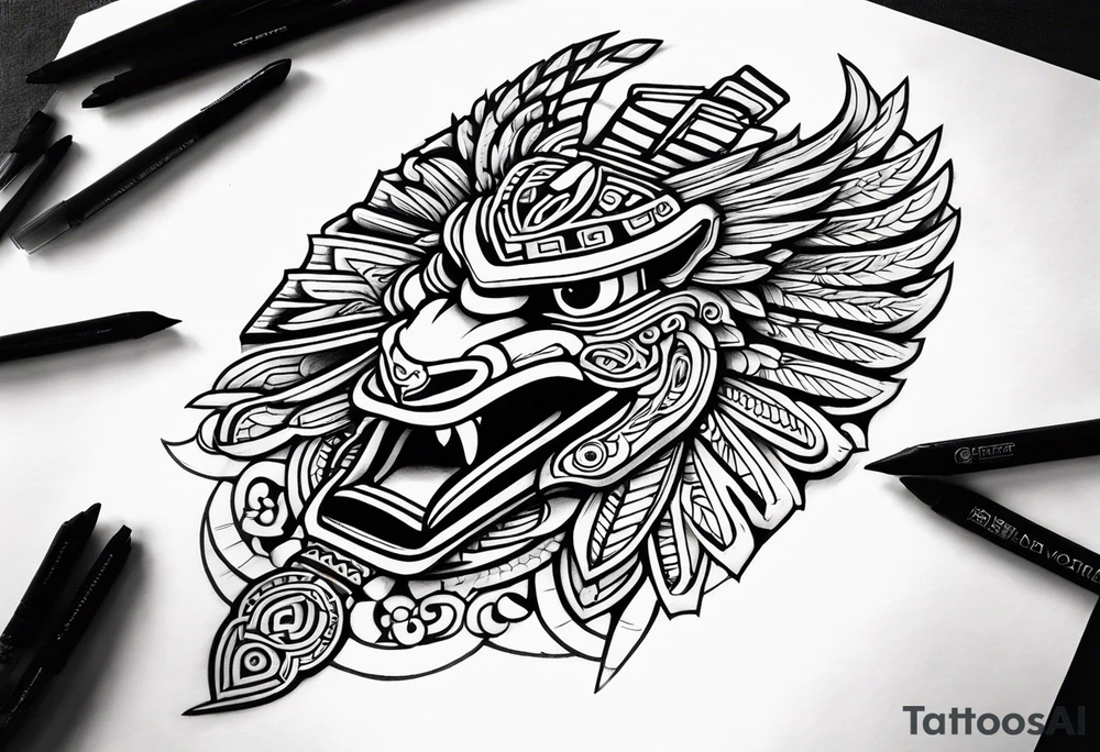 quetzalcoatl aztec tattoo idea