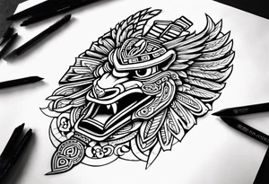 quetzalcoatl aztec tattoo idea