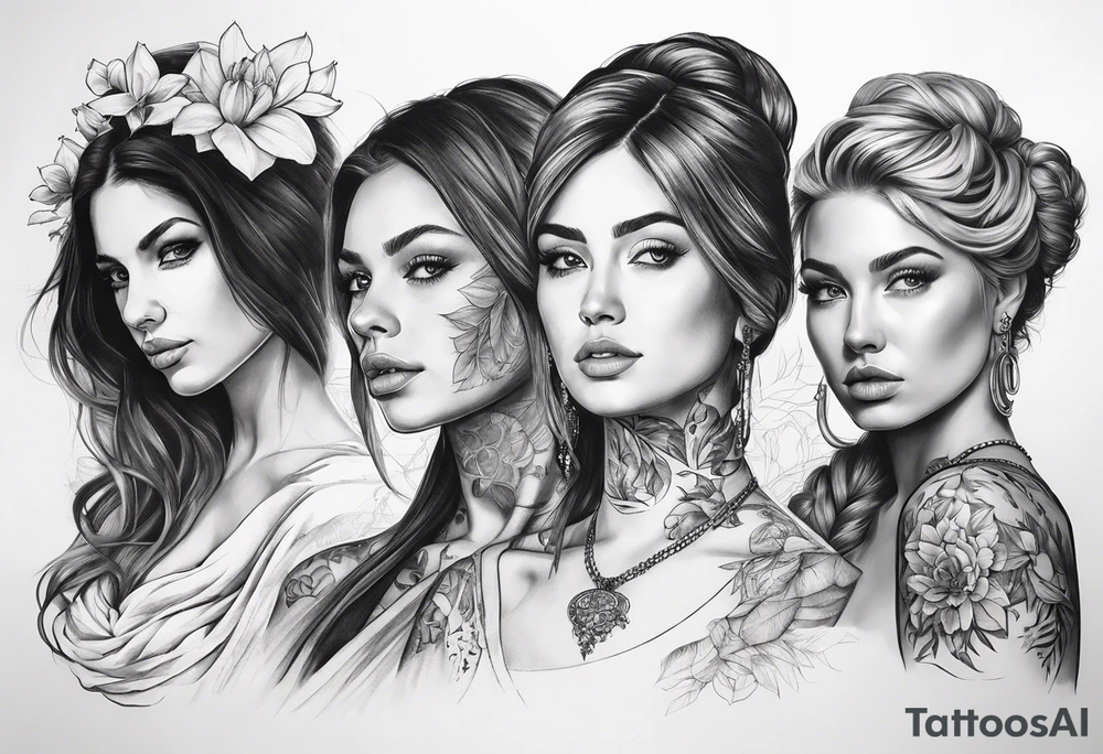 Tattoo that follows the collarbone showing evolution of women tattoo idea