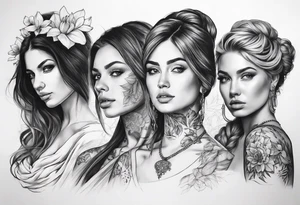 Tattoo that follows the collarbone showing evolution of women tattoo idea