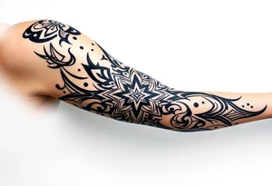 long mytical with ancient rhyme tattoo idea