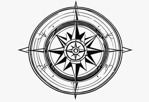 Vintage Compass tattoo idea