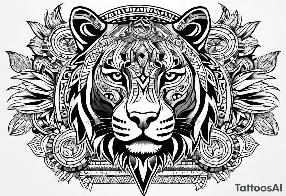 Aztec jaguar tattoo idea