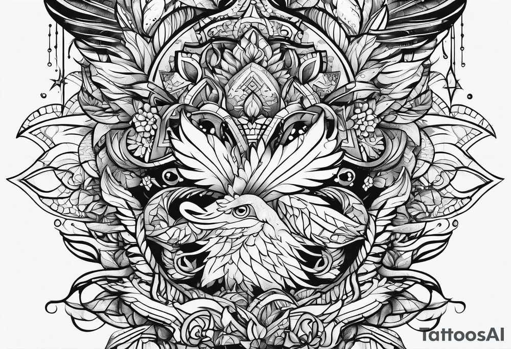 Random lines tattoo idea
