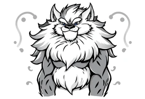 furry cartoon fursona ANTHROPOMORPHIC HUMAN masculine buff human cute tattoo idea