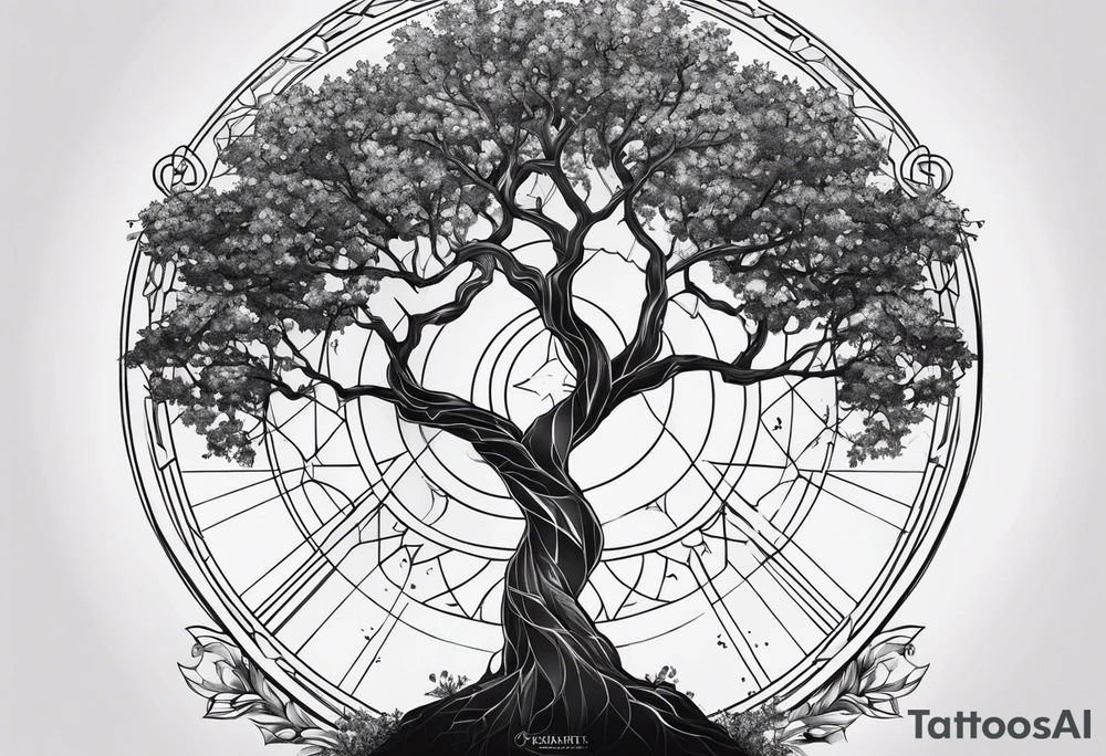 tree of life Sagittarius tattoo idea