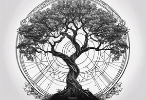 tree of life Sagittarius tattoo idea