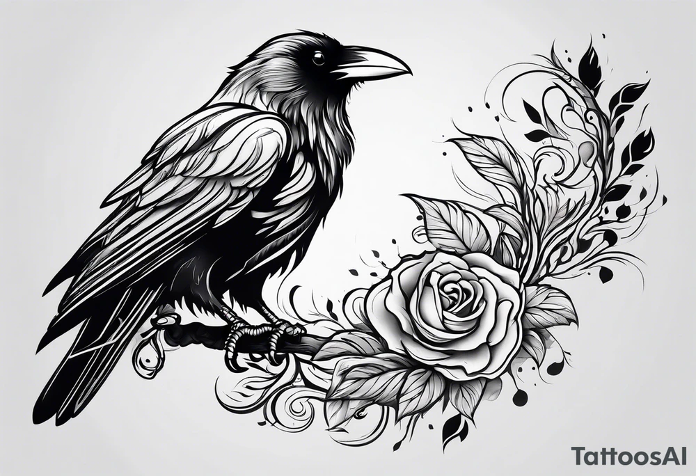 raven tattoo idea