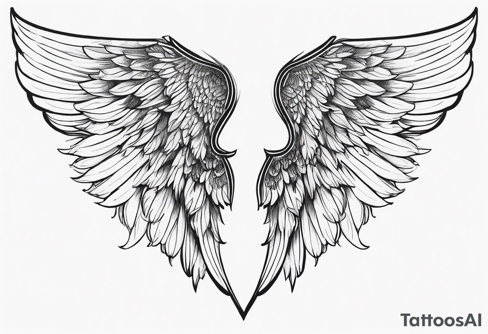 Angel wings tattoo idea