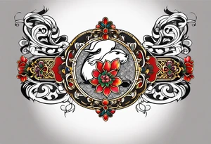 Chinese bracelet with rabbit pendent tattoo idea