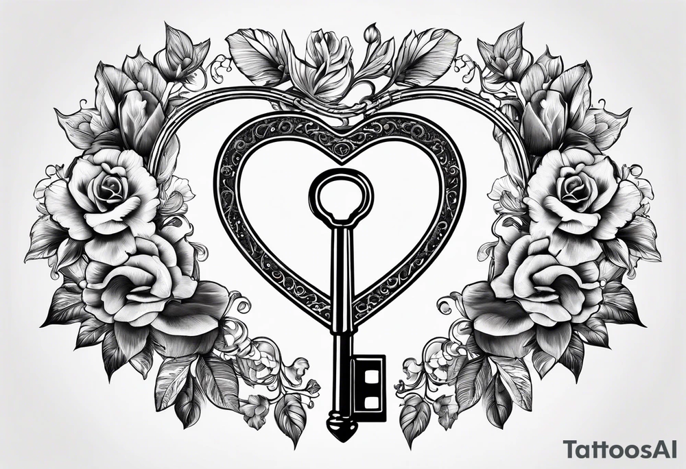 old antique heart shaped key with the 2016 on it. tattoo idea