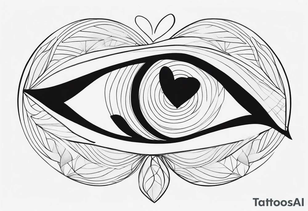 Fine line design. Visual representation of self-love tattoo idea