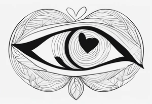 Fine line design. Visual representation of self-love tattoo idea